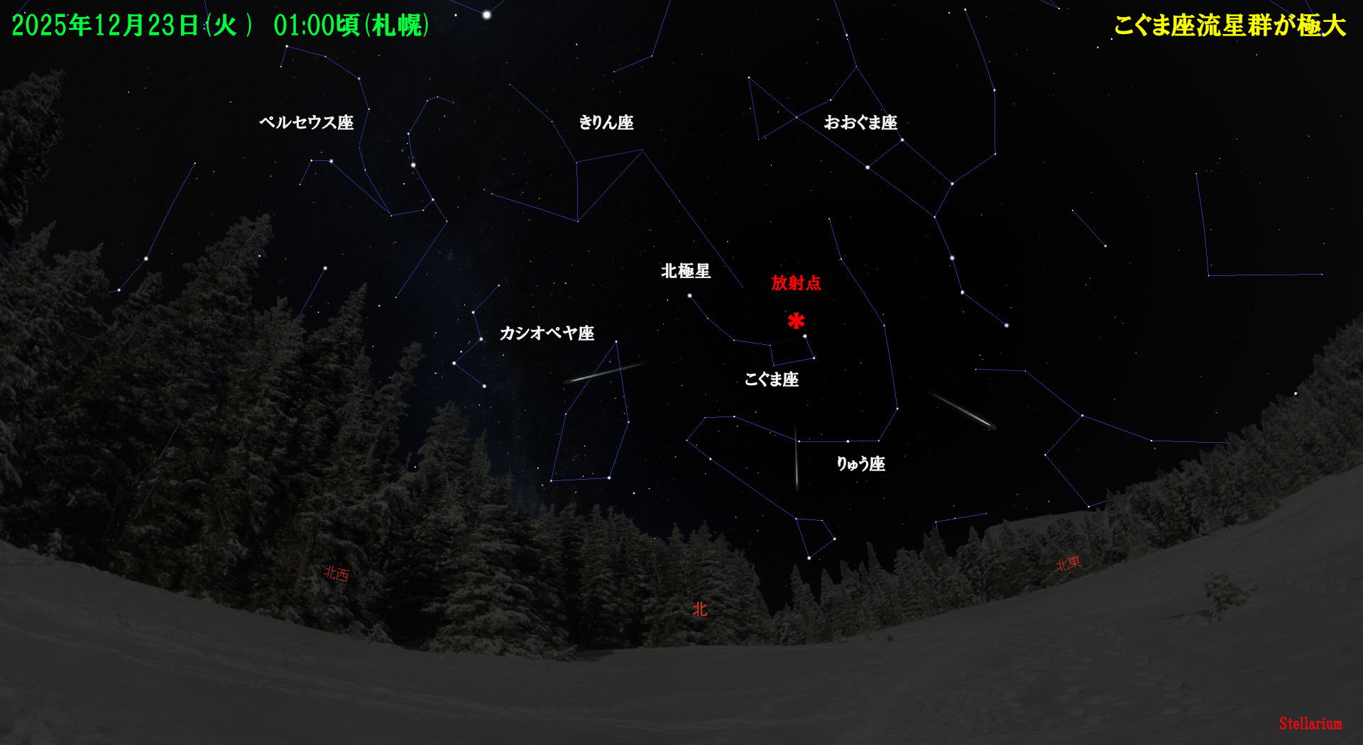 こぐま座流星群が極大