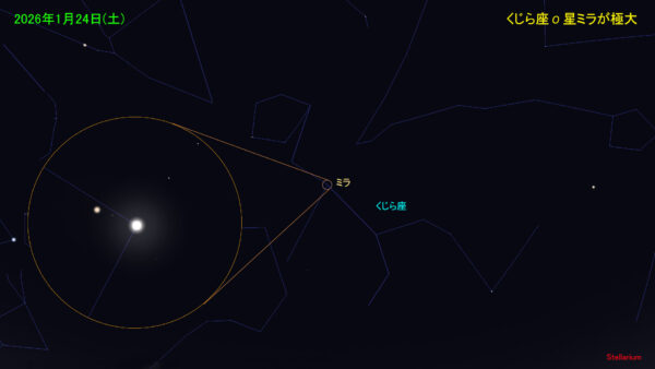 くじら座のミラ(ο星)が極大
