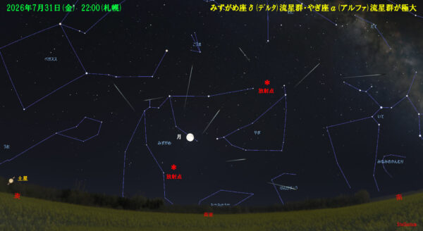 みずがめ座δ(デルタ)流星群・やぎ座α(アルファ)流星群が極大